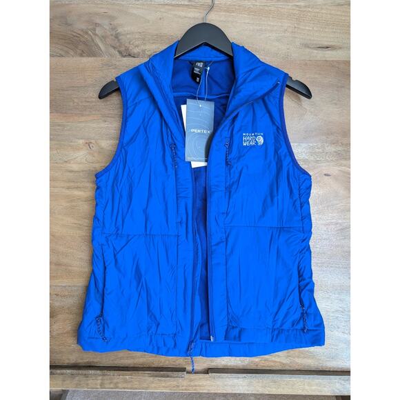Mountain Hardwear Vest Women's M Blue Mesh Lined Pertex Quantum Air Full Zip NWT - Picture 1 of 4
